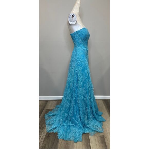 Honayda Lace Strapless Maxi Dress SIZE 40(US6) $2895 - Picture 8 of 10